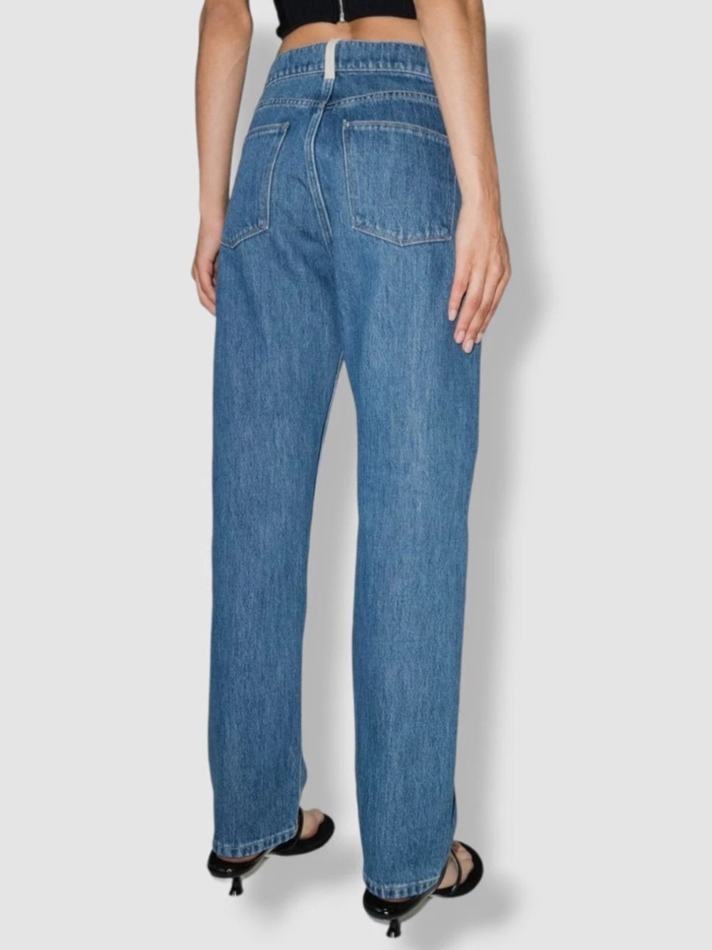 Wandler Carnation Straight Leg Long Jeans, Medium Wash Blue Denim – Size 25 (2)